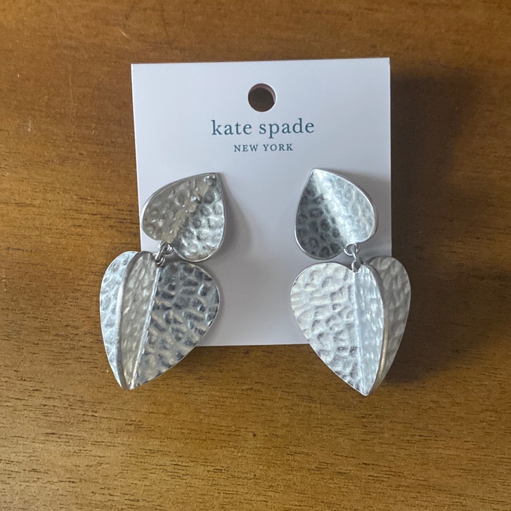 Kate Spade Metal Petal Earrings - Silver